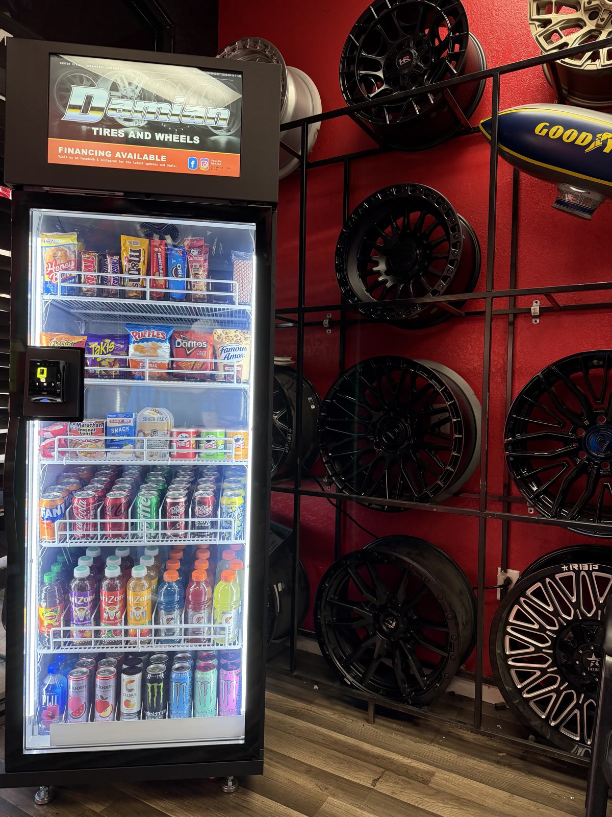 LevelUp installation in a wheel-display space, view 2